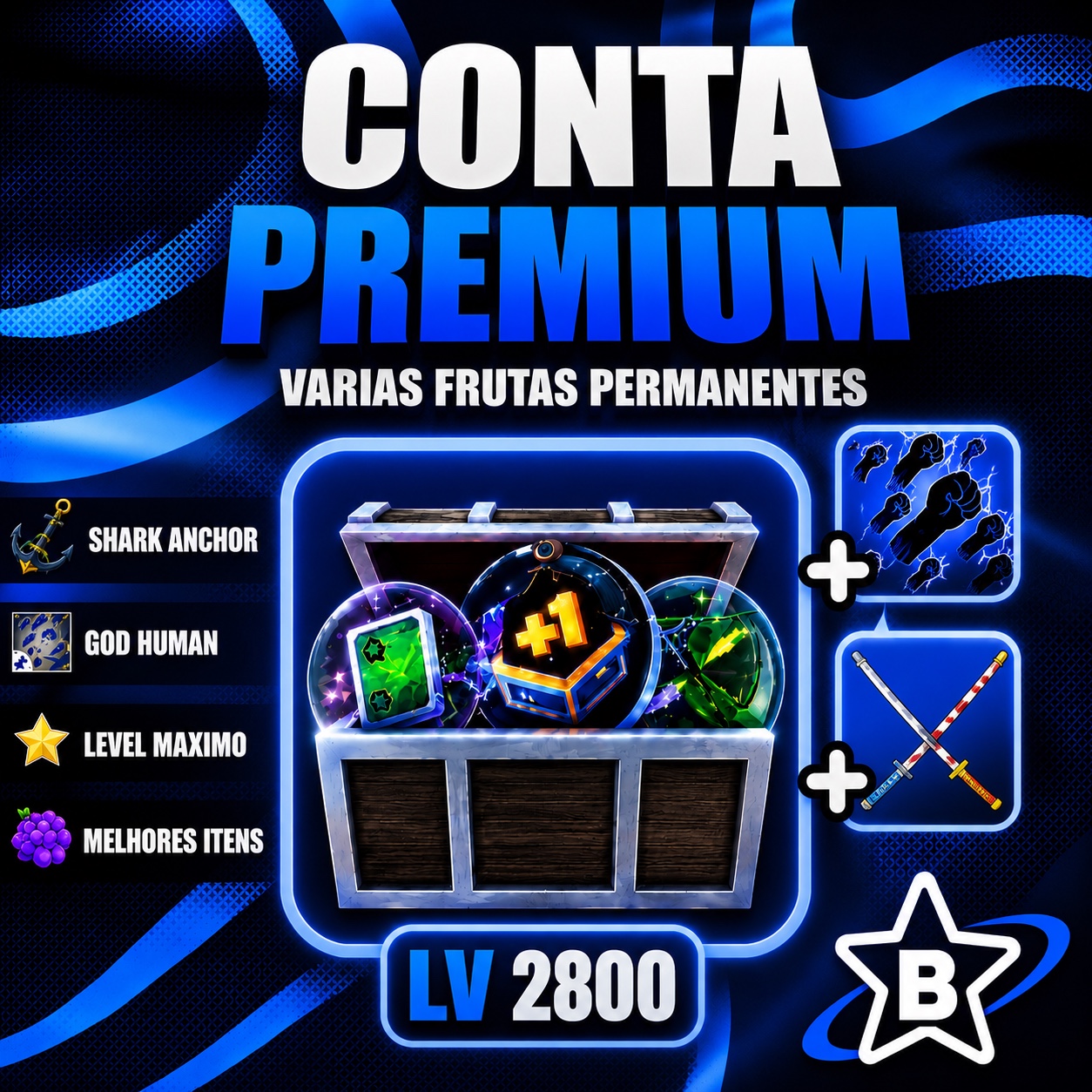 Contas Blox Fruits e Brainrot